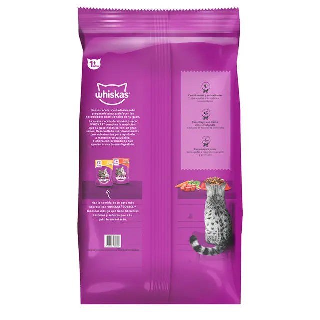 Whiskas - Alimento Seco Gato Adulto Sabor Carne