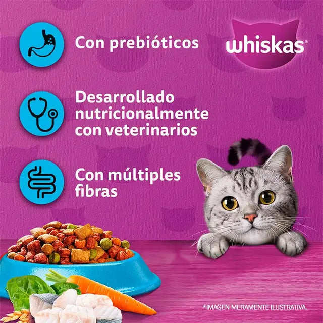 Whiskas - Alimento Seco Gato Adulto Sabor Pescado