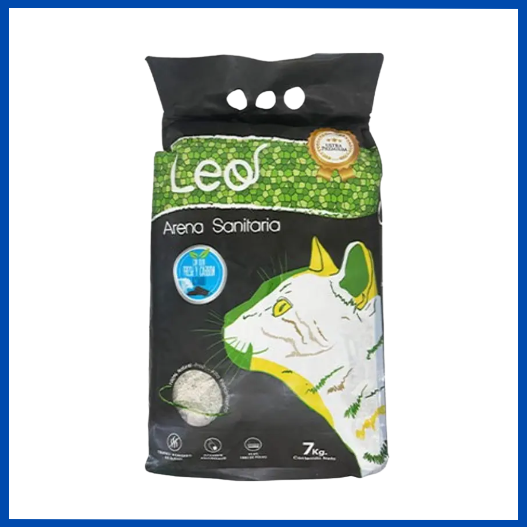 Arena Leo Blanca con carbon