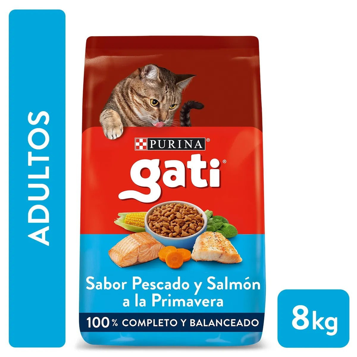Gati sabor pescado y salmón a la primavera