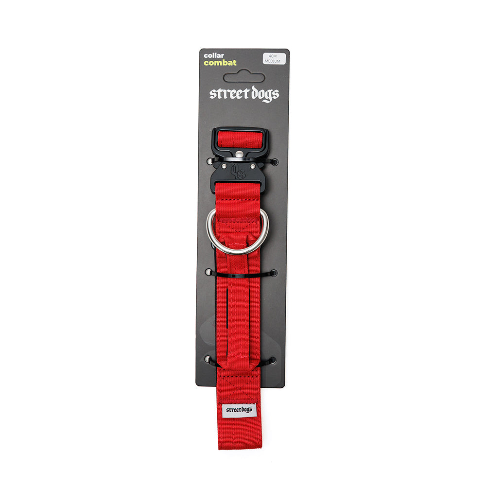 Collar Combat 4 cm para Perros - Street Dogs - Red