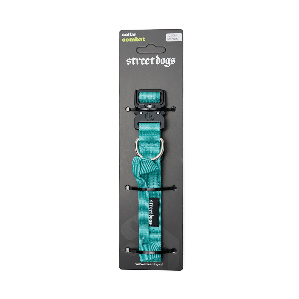 Collar Combat 2.5 cm Turquoise