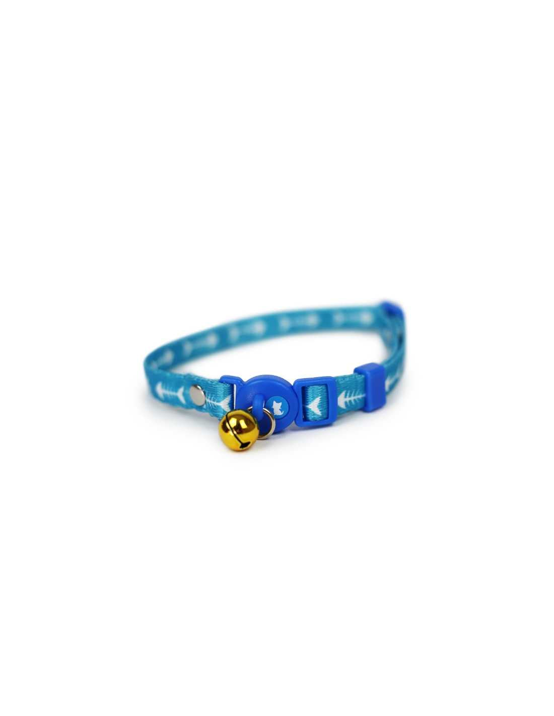 HEY! COLLAR GATO CELESTE PESCADO 20-32CM