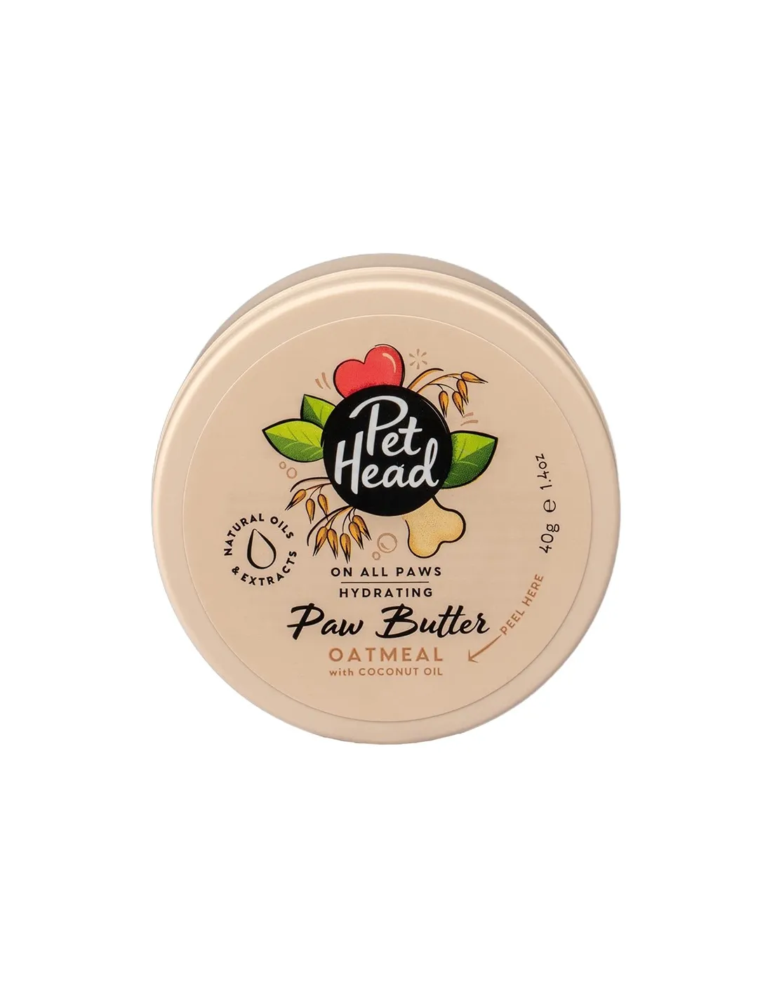 PET HEAD ON ALL PAWS MANTEQUILLA DE AVENA PARA PATAS 40 G