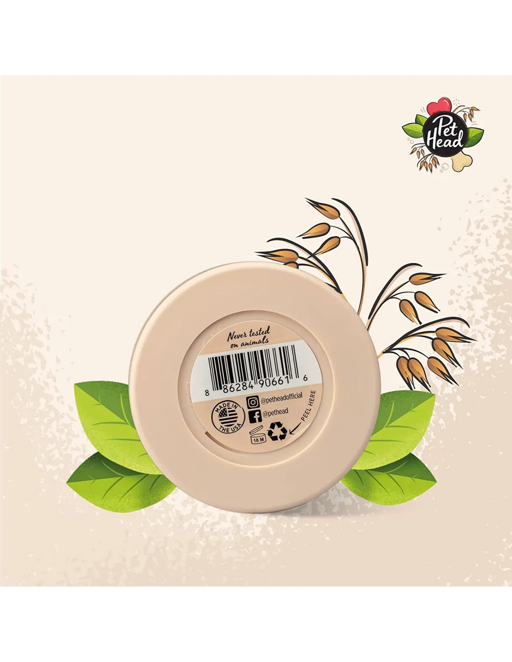 PET HEAD ON ALL PAWS MANTEQUILLA DE AVENA PARA PATAS 40 G