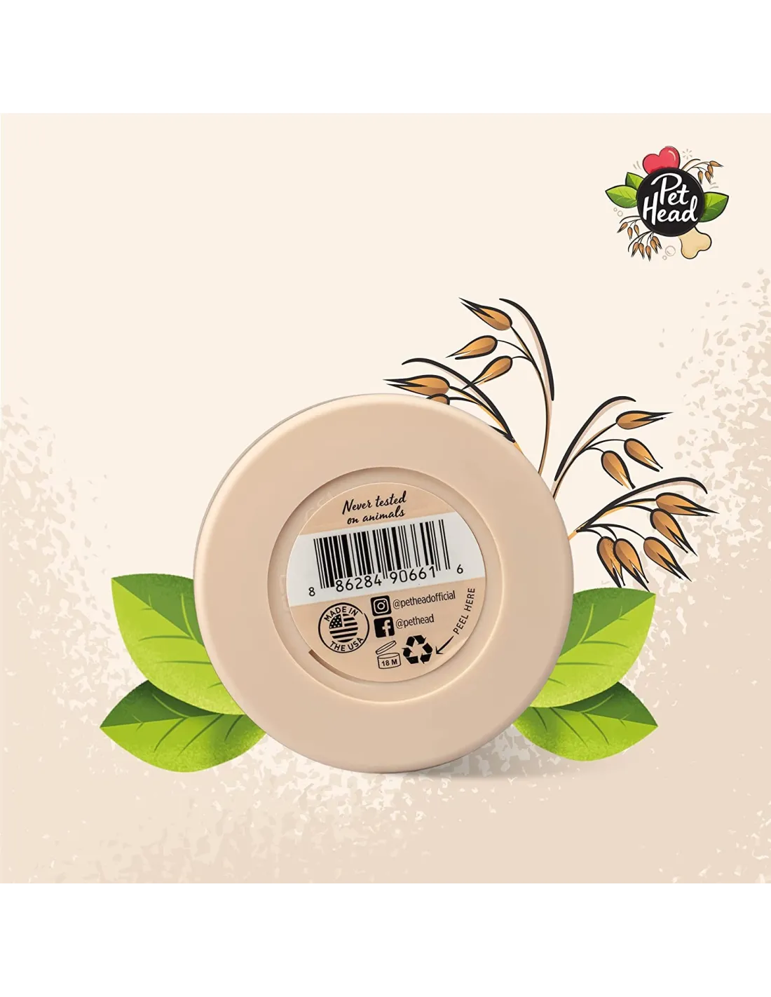 PET HEAD ON ALL PAWS MANTEQUILLA DE AVENA PARA PATAS 40 G