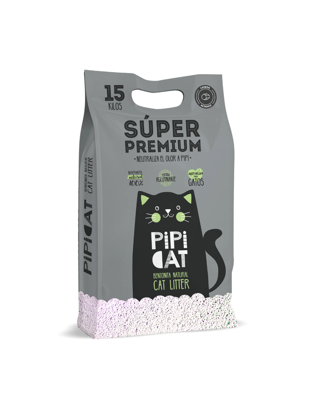 PIPICAT SUPER PREMIUM CARBÓN AROMA LAVANDA