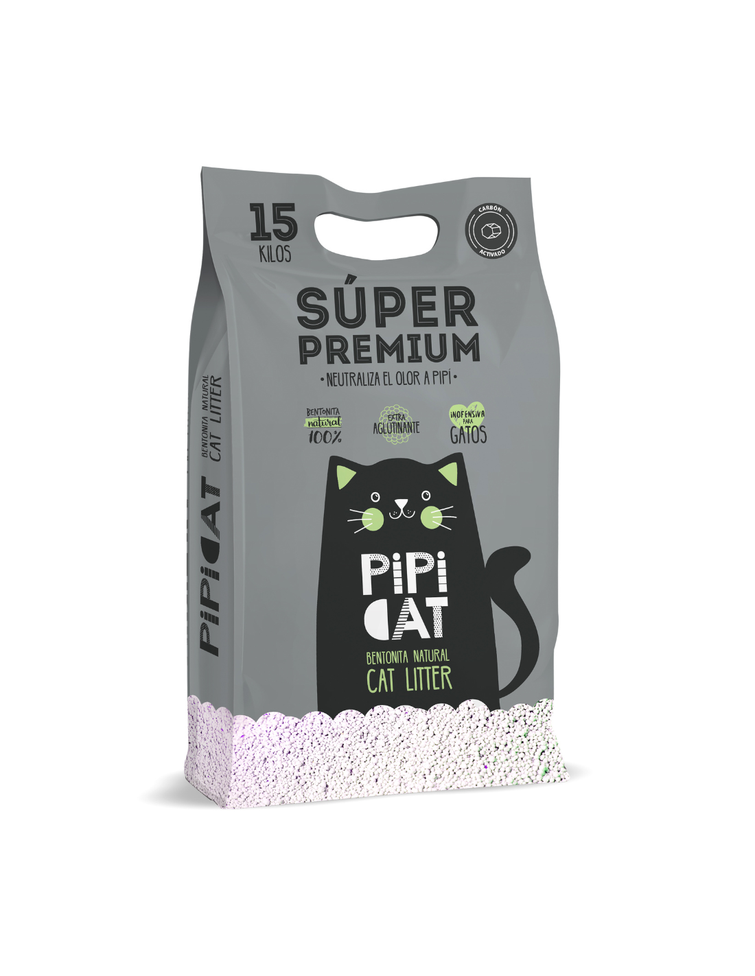 PIPICAT SUPER PREMIUM CARBÓN AROMA LAVANDA