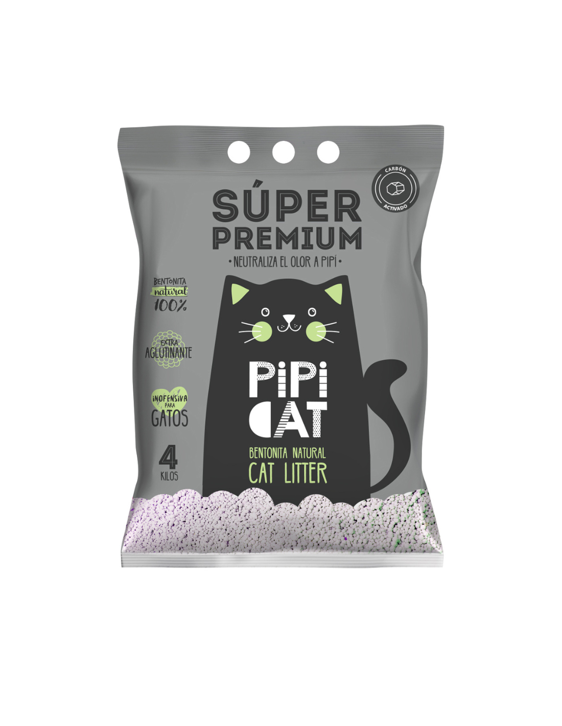 PIPICAT SUPER PREMIUM CARBÓN AROMA LAVANDA